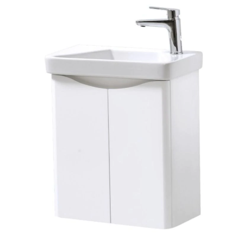 Arc 500x290mm Wall Mounted Cloak Unit And Basin White