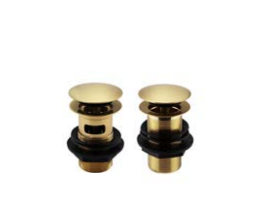 Basin Clicker Waste (Unslotted) Brushed Brass