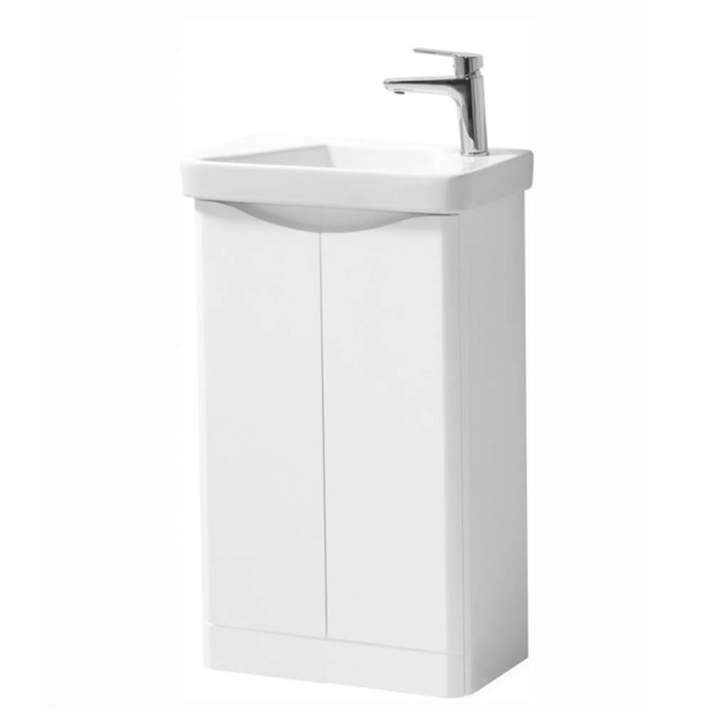 Arc 500x290mm Floor Standing Cloak Unit And Basin White