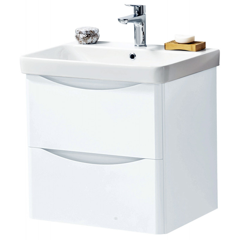 Arc 600x460mm Wall Mounted Unit And Basin White