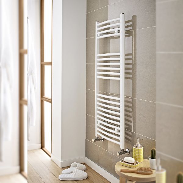 Curved Towel Rail 500mm x 1200mm White
