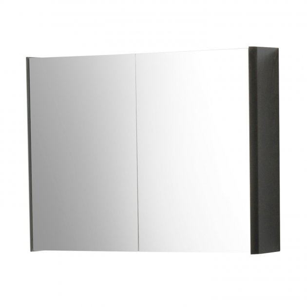 Arc 800mm Mirror Cabinet Matt Graphite