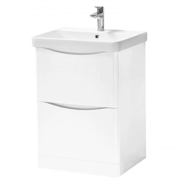 Arc 600x460mm Floor Standing Unit And Basin White