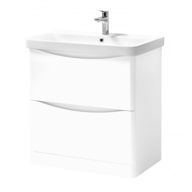 Arc 800x460mm Floor Standing Unit And Basin White